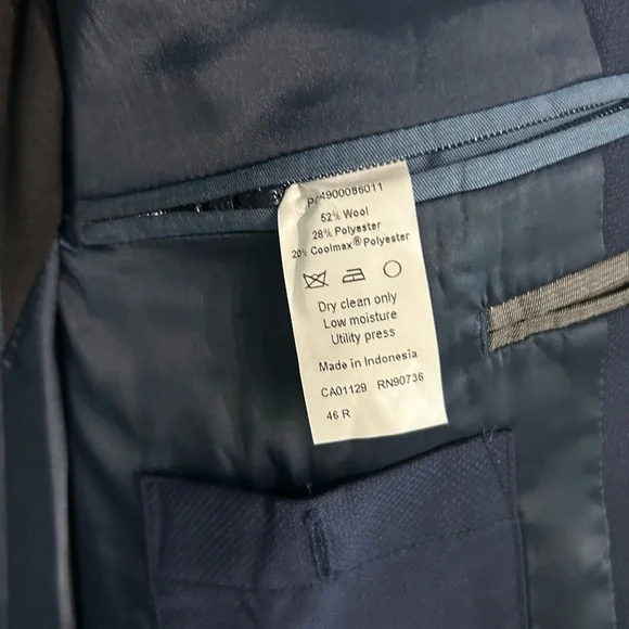 Ralph Lauren Mens Navy Blazer Sz 46R - Picture 3 of 5